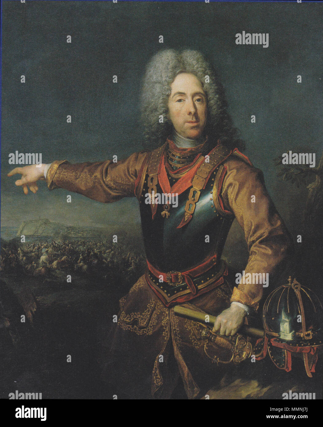 German: Prinz Eugen von Savoyen. after 1717. Jacob van Schuppen - Prinz Eugen von Savoyen Stock Photo