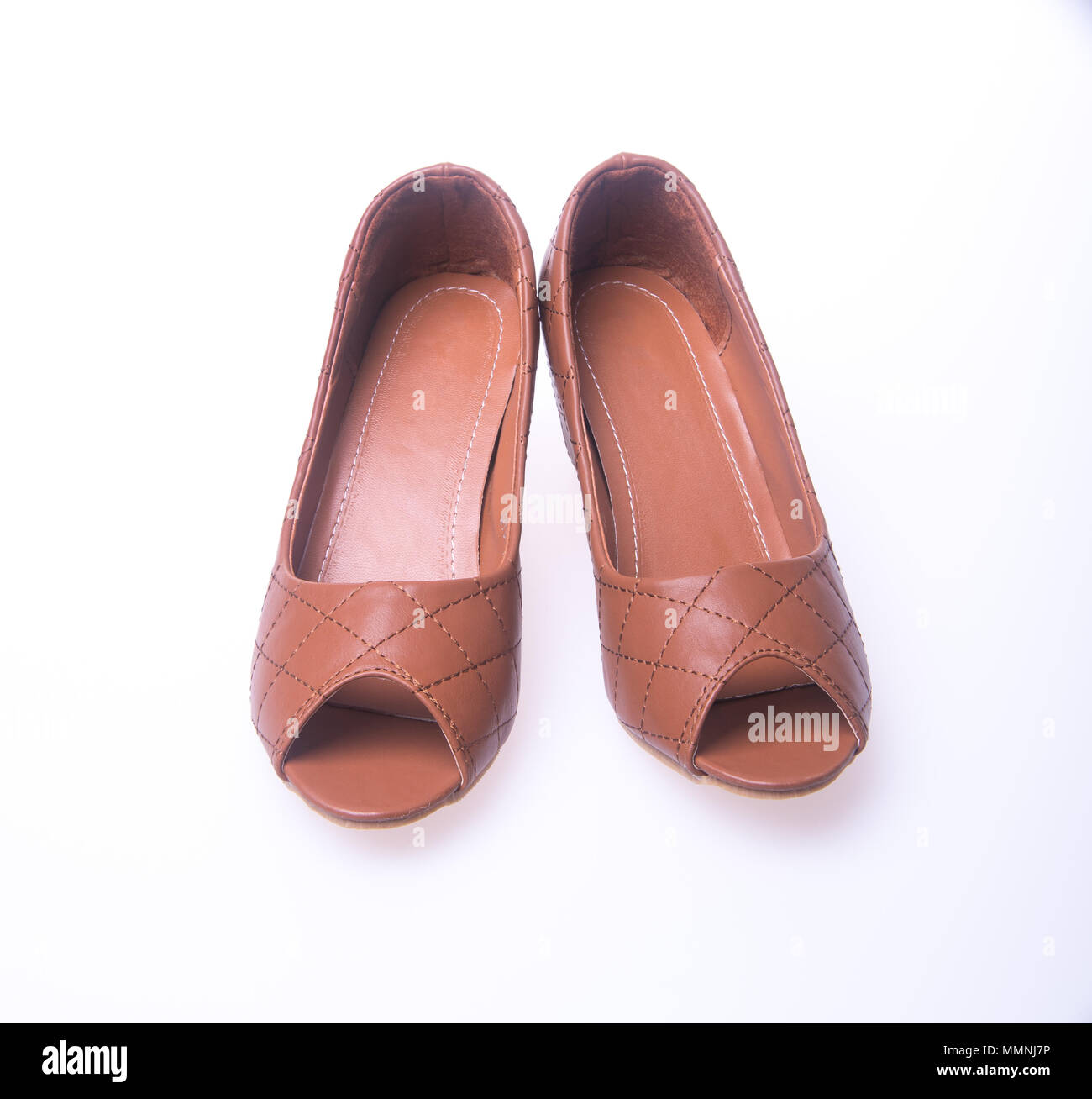 shoe. Brown colour fashion woman shoes on a background Stock Photo Alamy