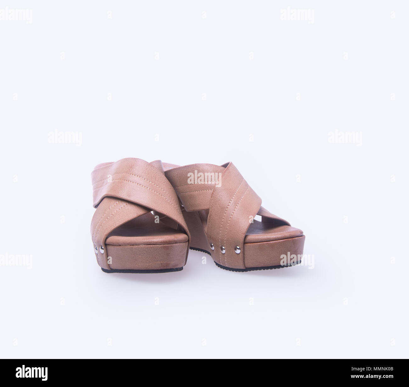 shoe. Brown colour fashion woman shoes on a background Stock Photo Alamy