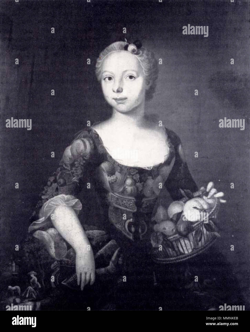 .  Nederlands: Hendrica Swanenburg (1732-1801), echtgenote van Arnoldus ter Croije, secretaris van de meierij van Den Bosch  . 1742. Hendrica Swanenburg Stock Photo