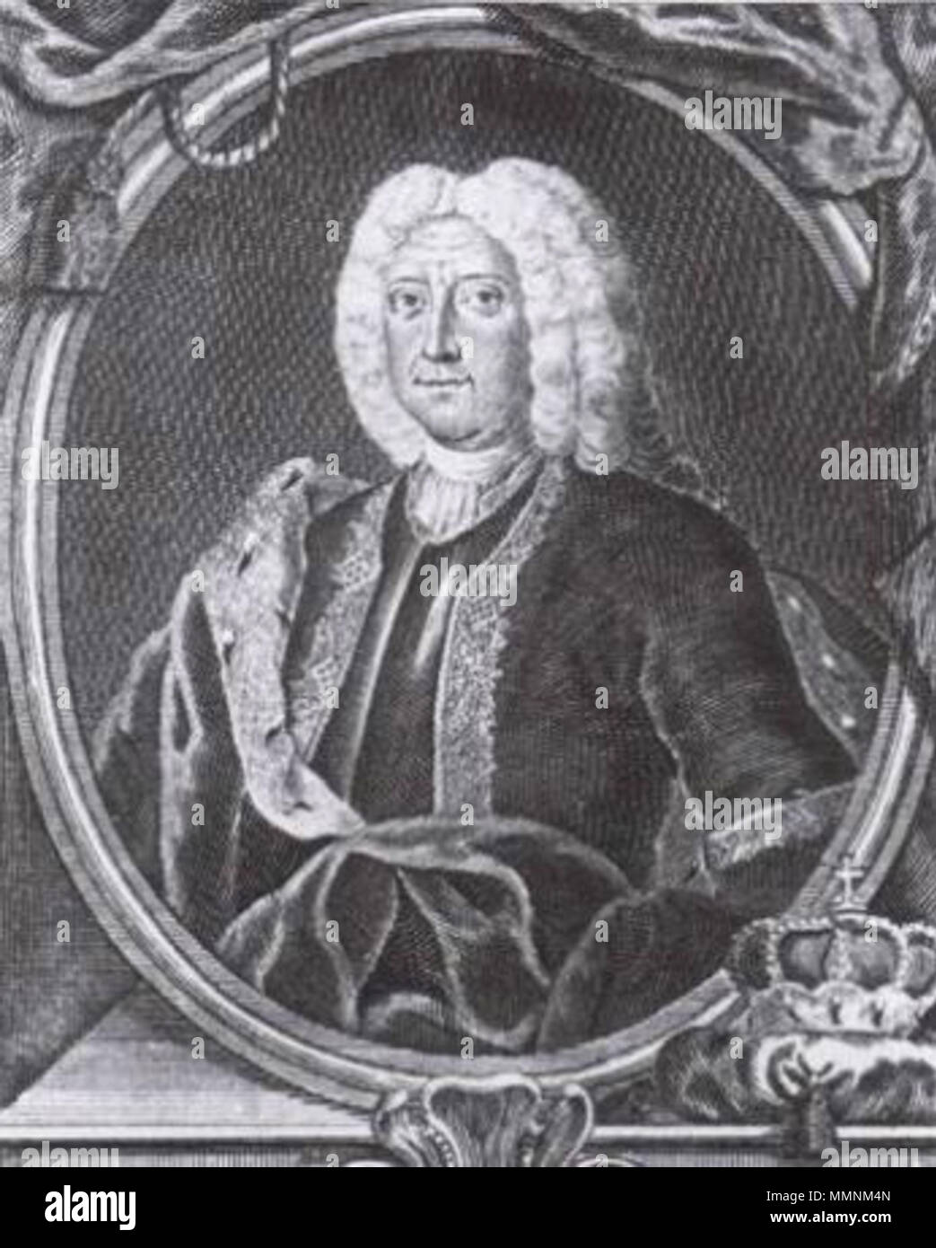. Herzog Christian Ernst von Sachsen-Coburg-Saalfeld  Portrait of Christian Ernest II, Duke of Saxe-Coburg-Saalfeld (1683-1745). circa 1750. Christianernscoburgsaalfeld Stock Photo