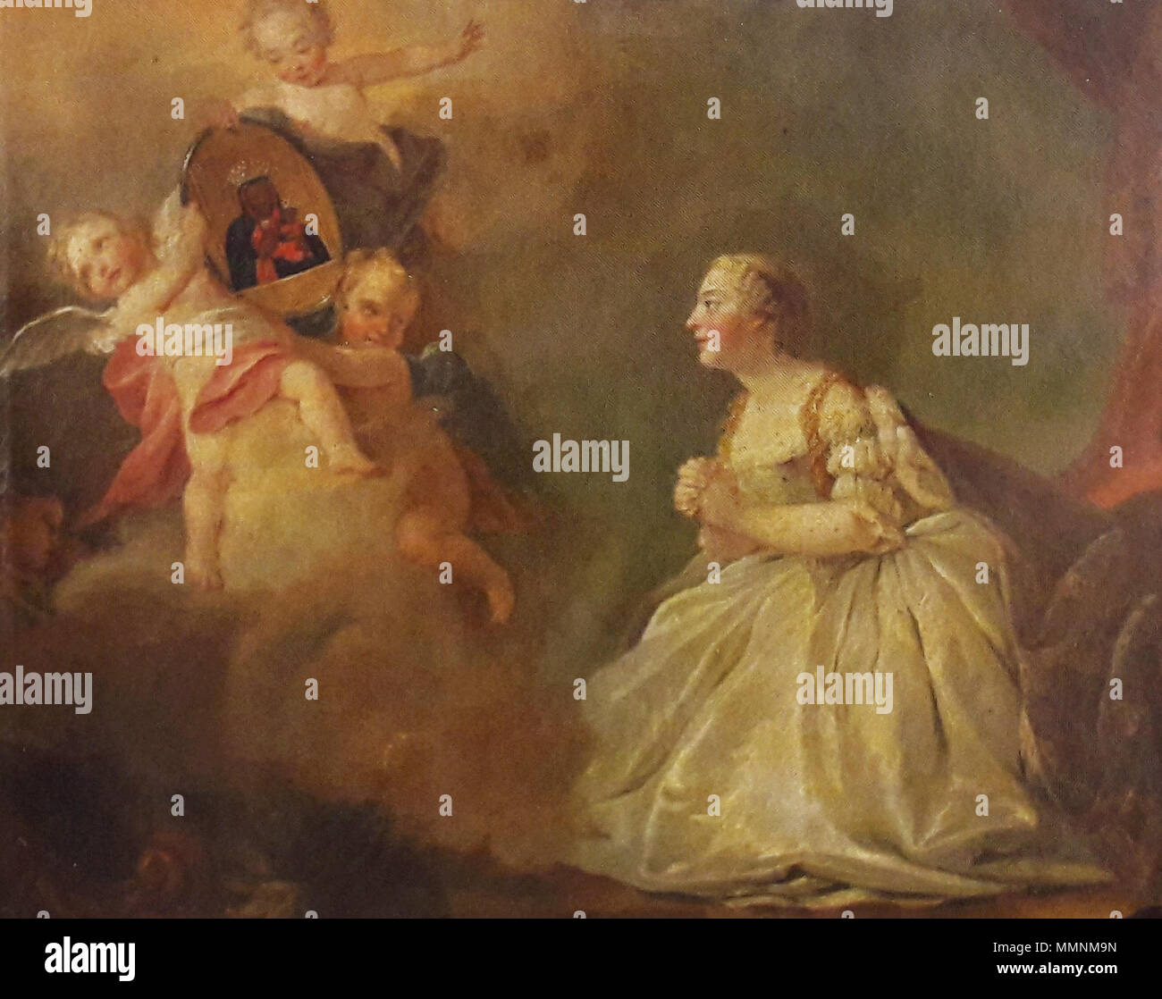 Votive painting of Maria Josepha of Saxony.. circa 1753. France Votive painting of Maria Josepha