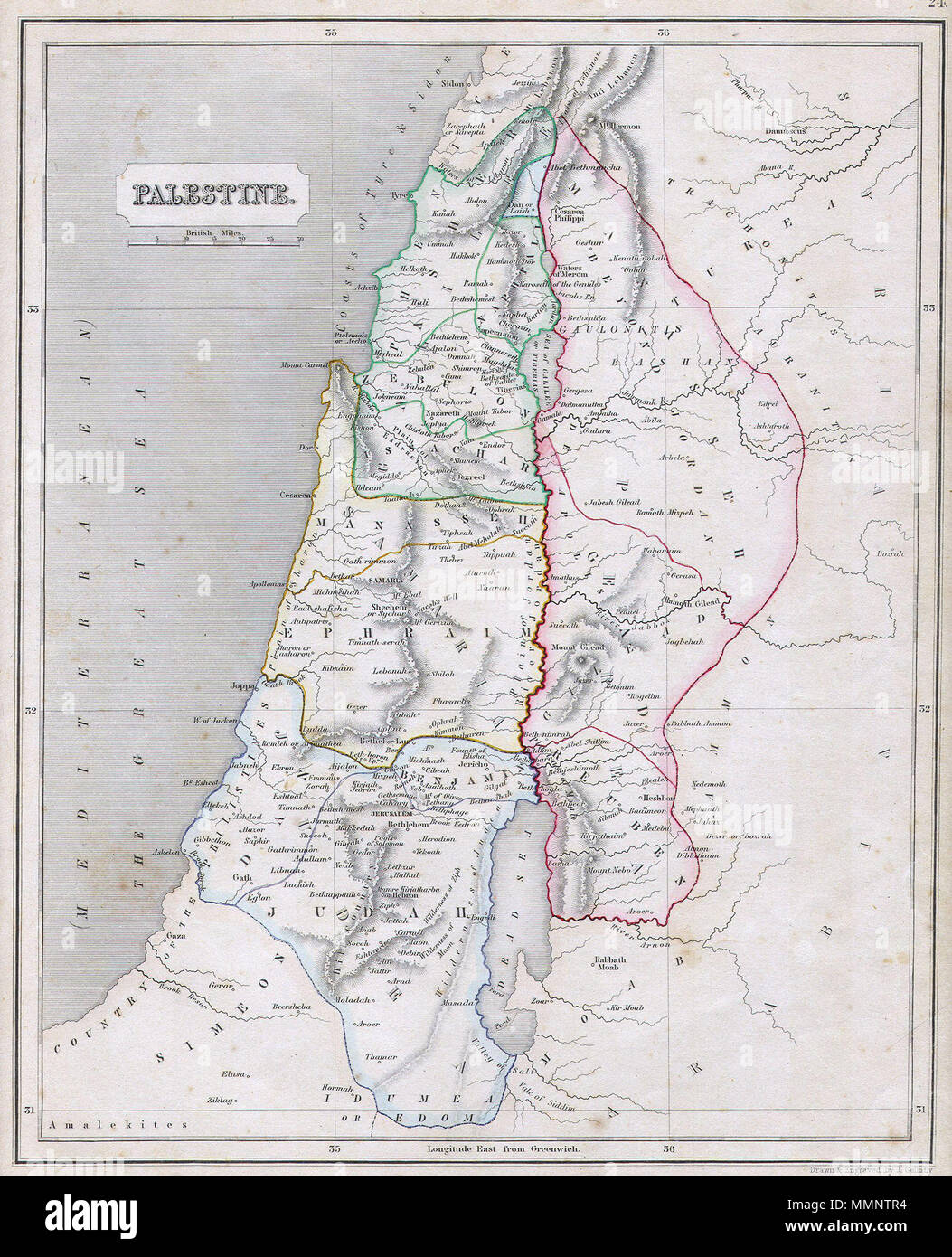 Map Of Israel Tyre And Sidon