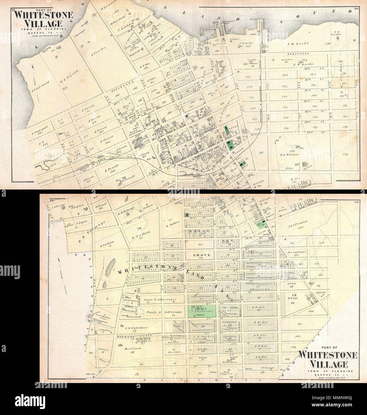 Throgs Neck Bridge Map English: A Scarce Example Of Fredrick W. Beers' Two Map Set Of The Community Of Whitestone, Queens, New York. Published In 1873. Roughly Covers The Area Between The Modern Day Whitestone Throgs Neck Bridge Map English: A Scarce Example Of Fredrick W. Beers' Two Map Set Of The Community Of Whitestone, Queens, New York. Published In 1873. Roughly Covers The Area Between The Modern Day Whitestone