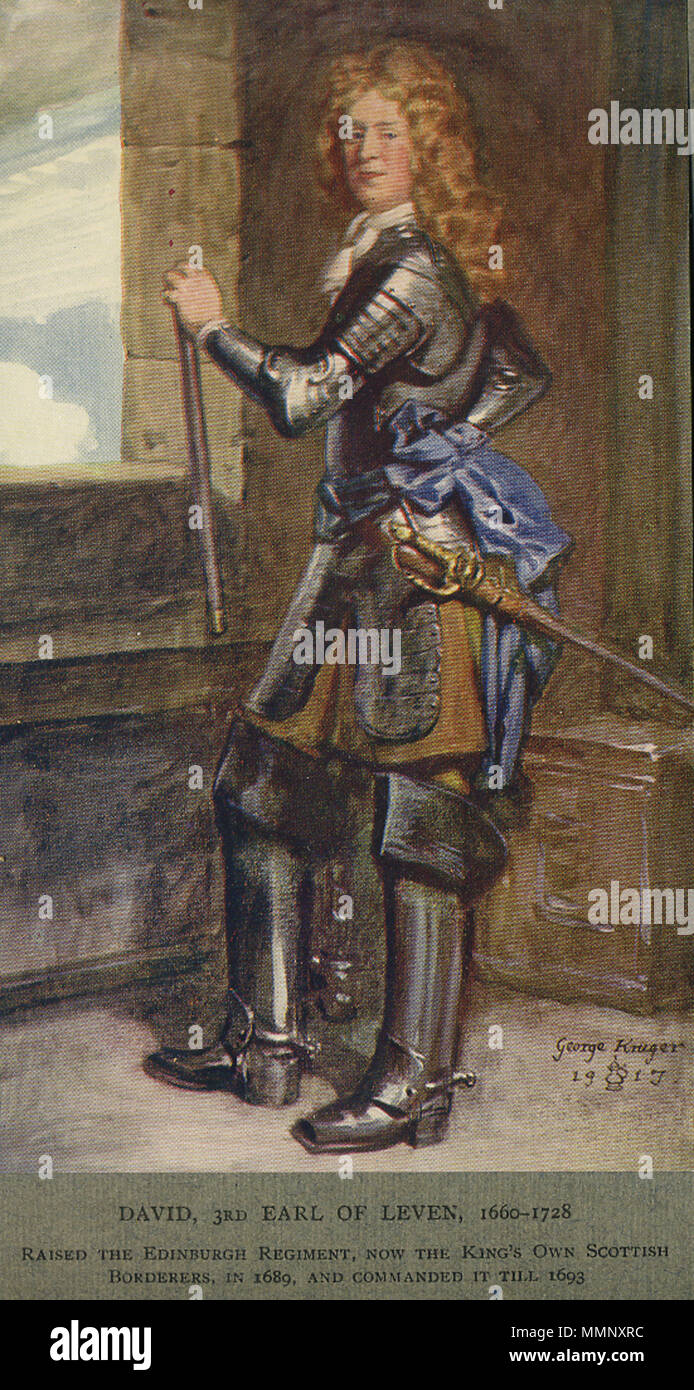 . David Melville, 3rd Earl of Leven (1660-1728)  . Contemporary portrait. This file is lacking author information. 16 3rdEarlOfLeven Stock Photo