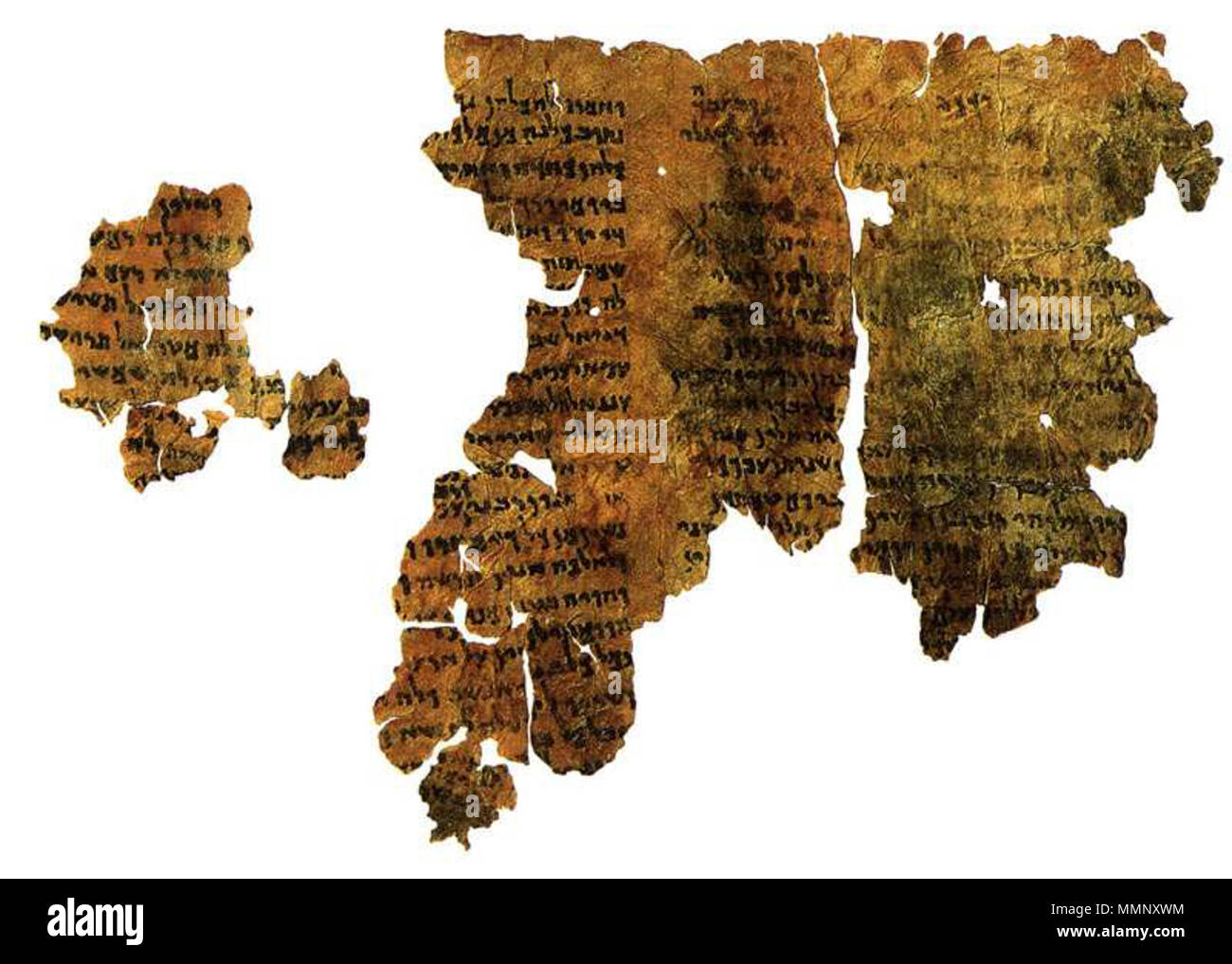 . Polski: fragment księgi Henocha 4Q201 pochodzący z lat pomiędzy 200-150 p.n.e. English: The Enoch Scroll - DSS 4Q201 - ca. 200-150 B.C.E.  . 6 May 2012. Unknown 17 4Q201 Stock Photo