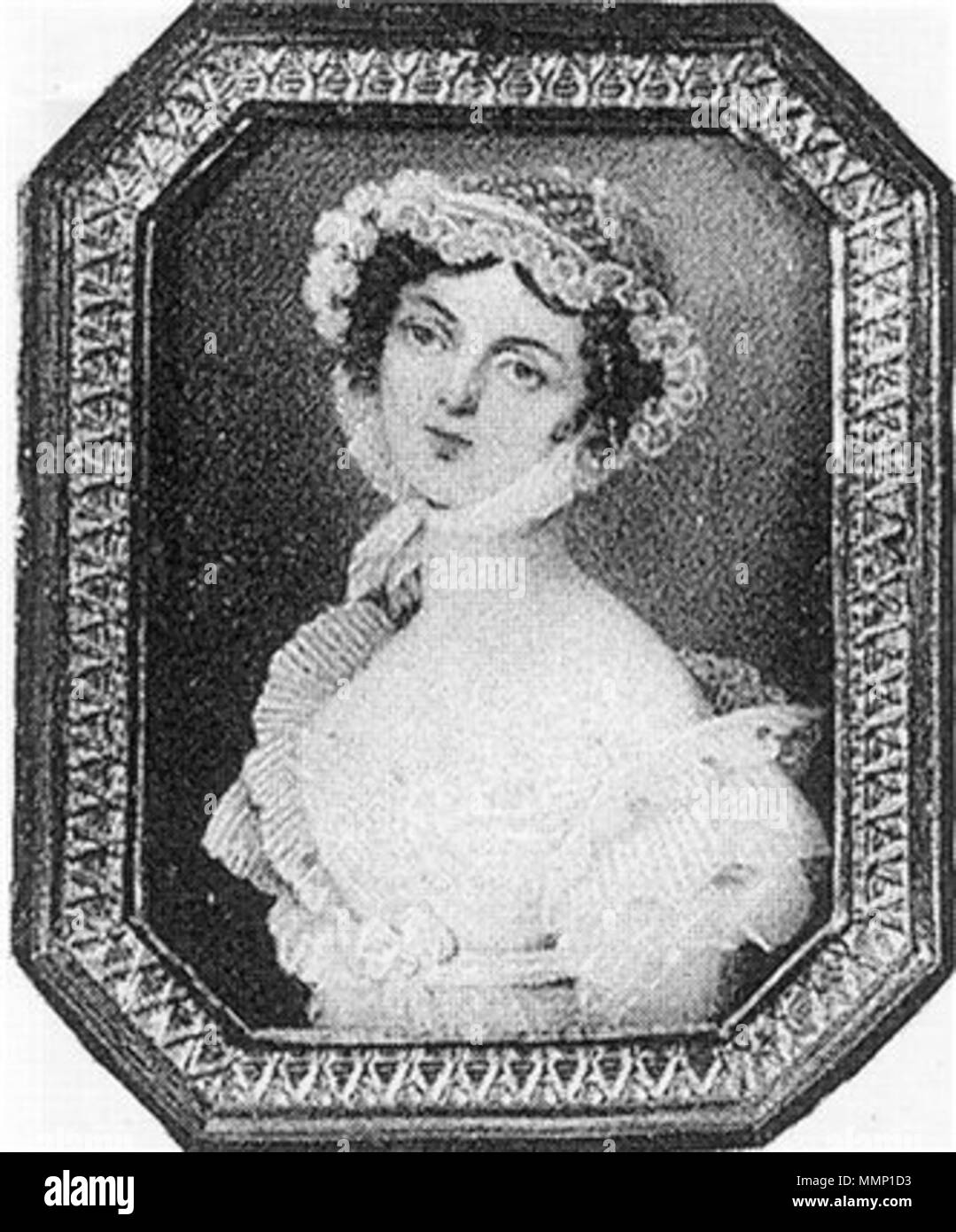 . Аглая Антоновна Давыдова (ур. Aglaé Angélique Gabrielle de Gramont)  . 19th century. Unknown 29 Aglaia Davydova Stock Photo
