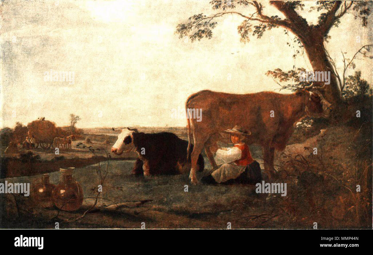 The Dairy Maid. 1650s. Aelbert Cuyp The Dairy Maid WGA5818 Stock
