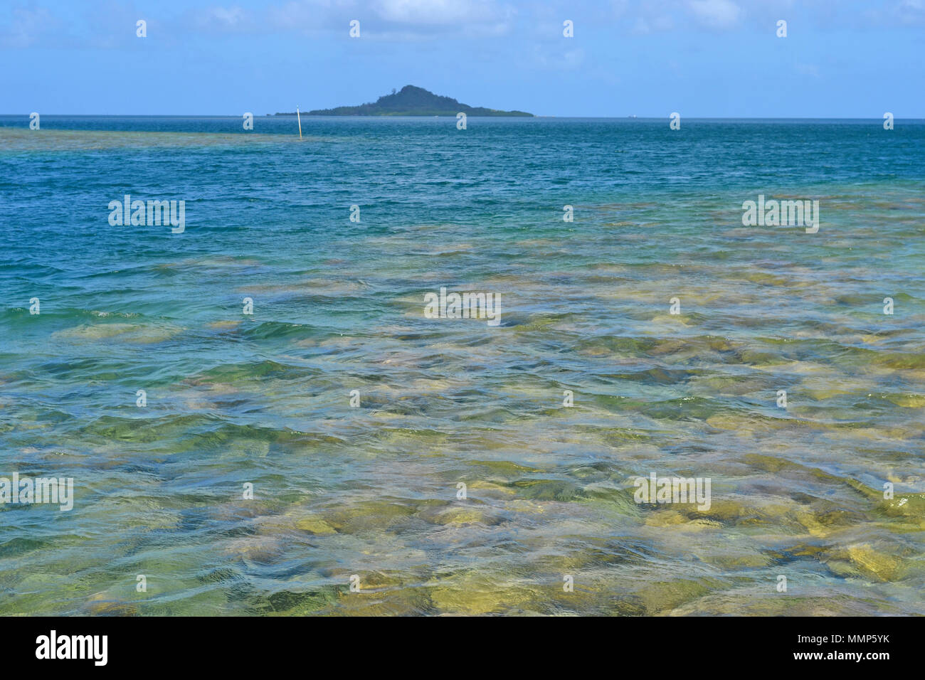 Island in the coast of U province, Pohnpei, Federated States of Micronesia Stock Photo