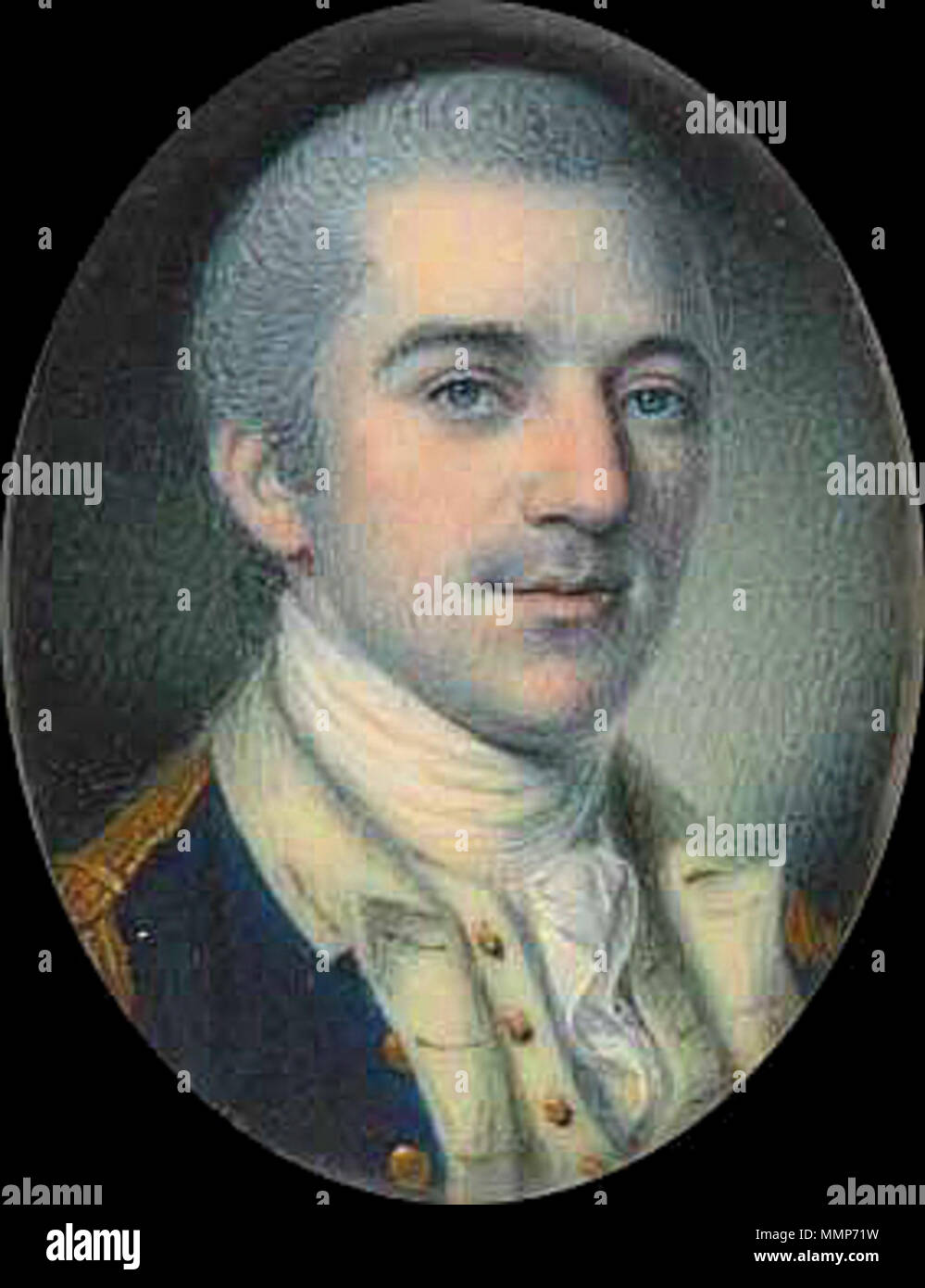 . Portrait of American Revolutionary War soldier and statesman John Laurens. Original image has been cropped and edited to remove potentially copyrightable elements (frame).  . 1780. JohnLaurensByCWPeale Stock Photo