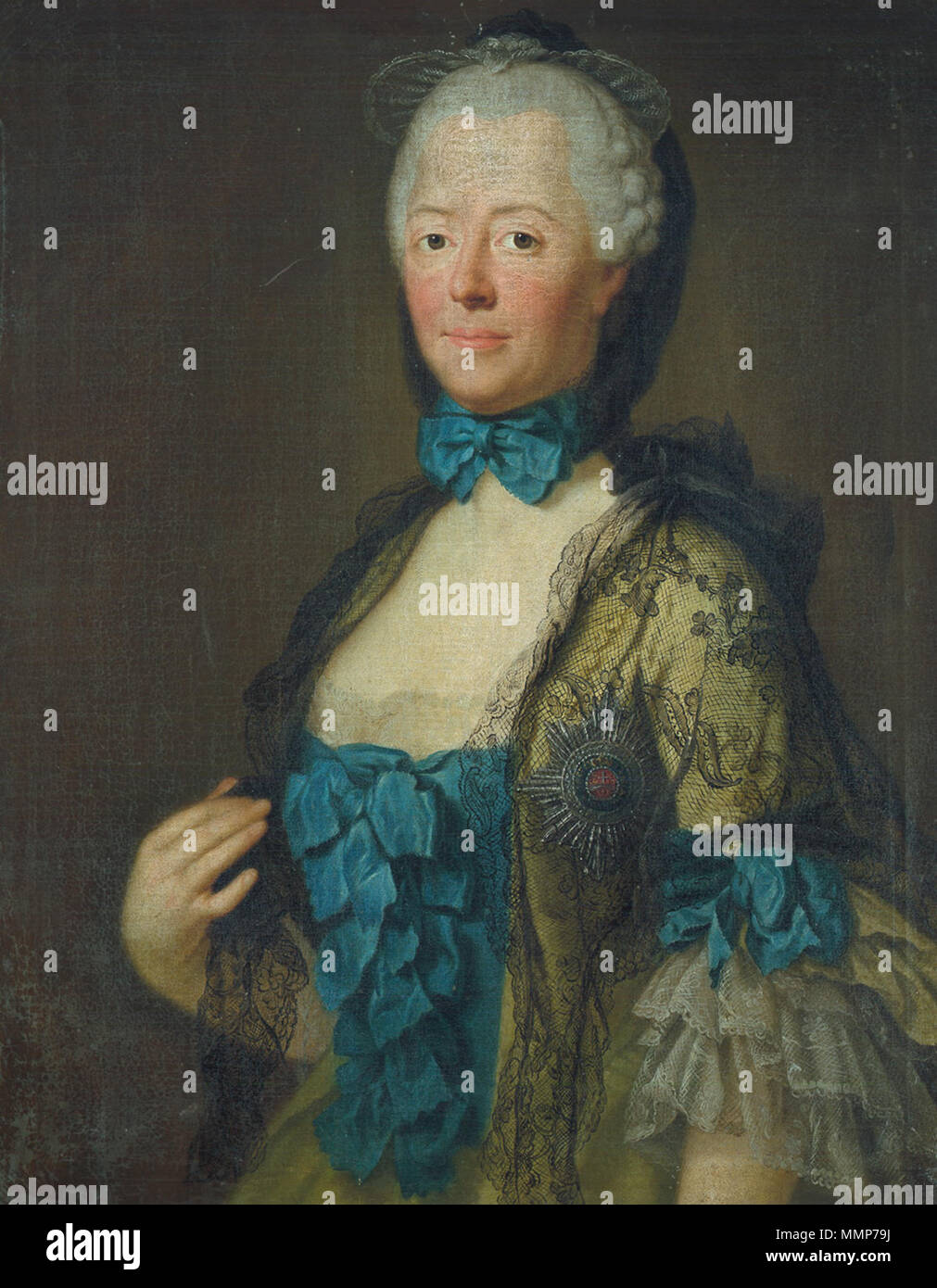 .  English: Portrait of Maria Antonia Walpurgis of Bavaria (1724-1780) Deutsch: Bildnis der Maria Antonia Walpurgis, Kurfürstin von Sachsen. Aus dem Nachlass Albrecht Sizzo Graf zu Solms-Wildenfels.  . before 1780. Anton Graff (or workshop) Maria Antonia Walpurgis von Sachsen Stock Photo