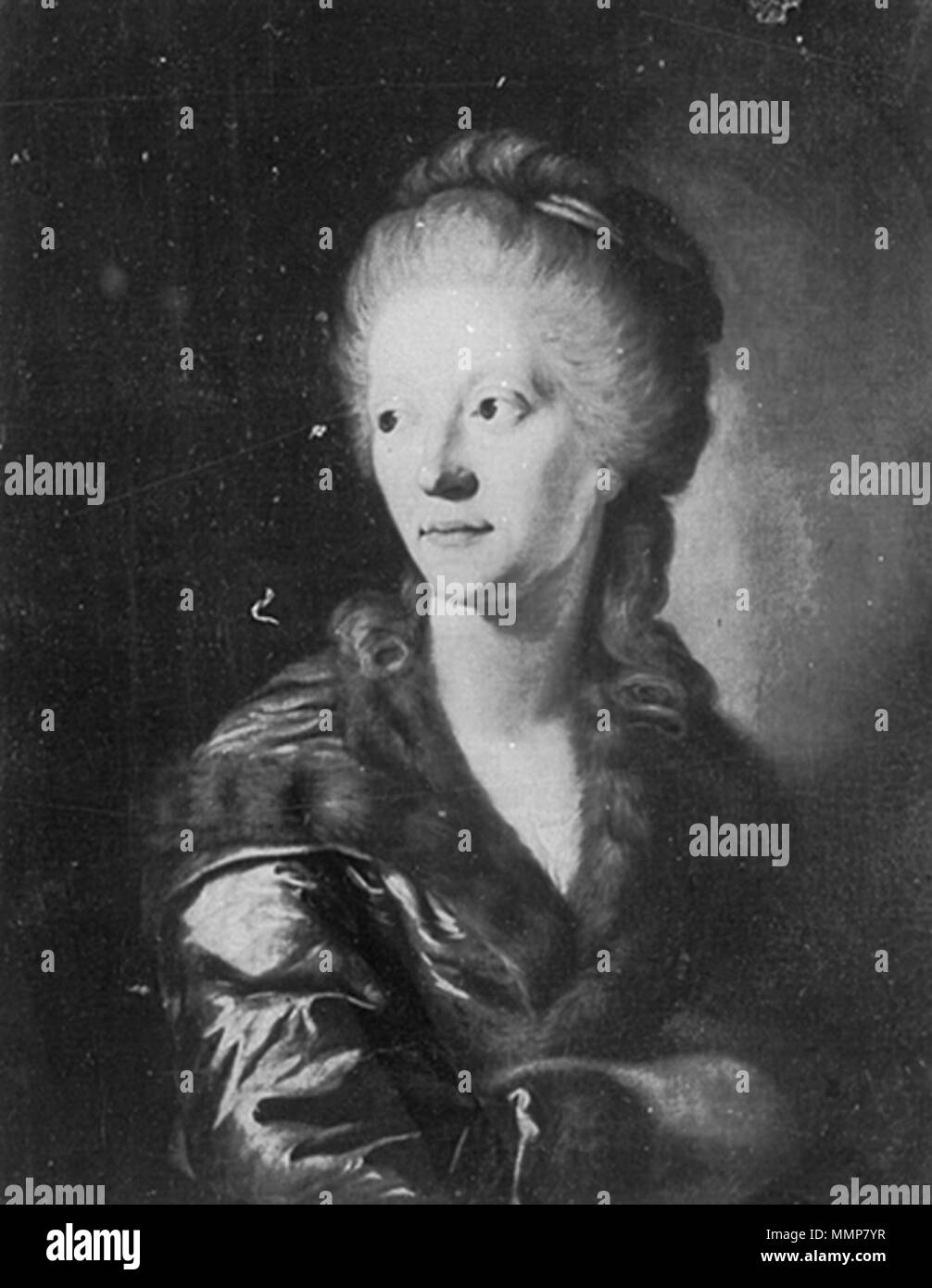 . Portrait of an unidentified woman  . second half of 18th century. Seehas-Frauenbildnis Stock Photo