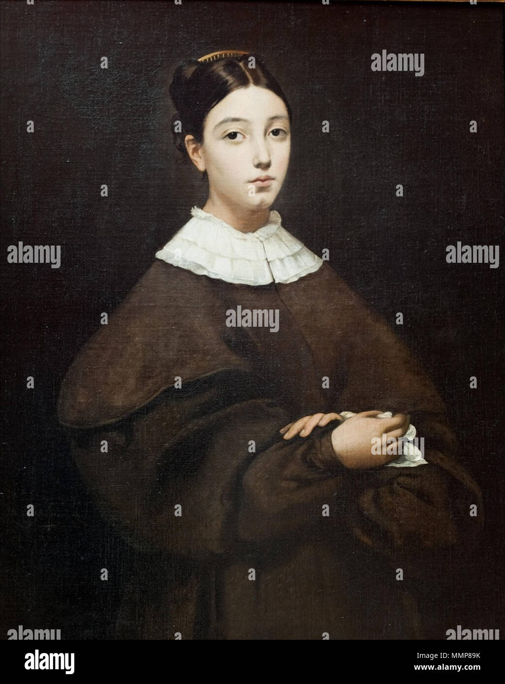 . English Portrait of Aline, sister of the artist Aline Chassériau