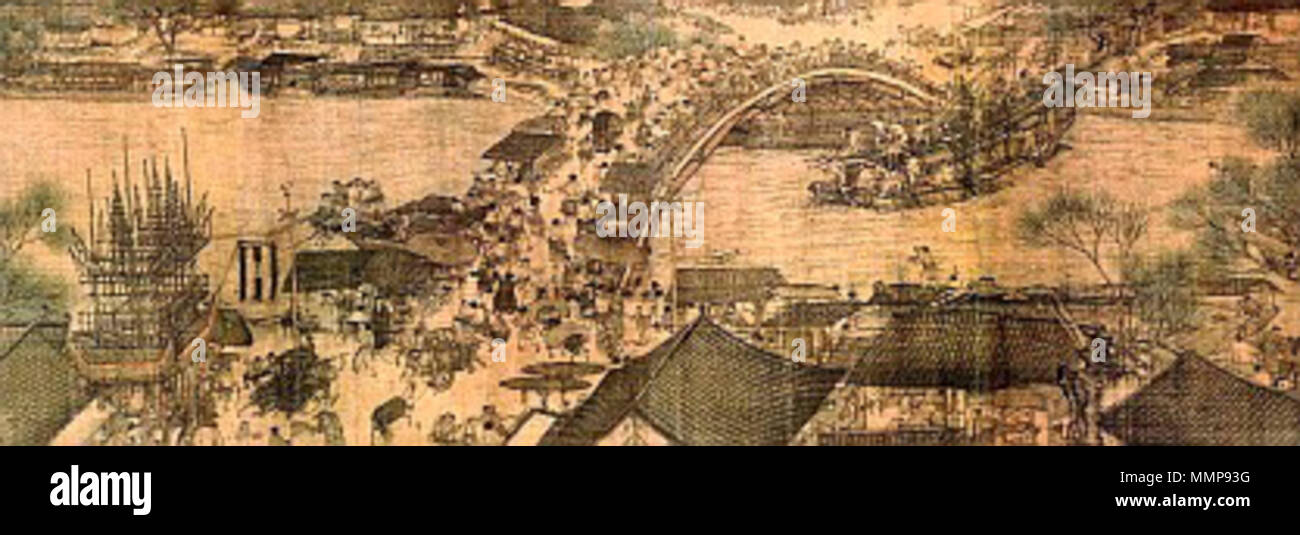 English: Along the River During the Qingming Festival, detail of