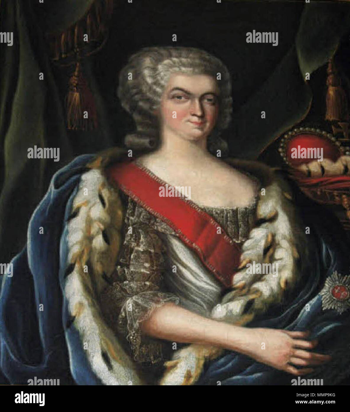 .  English: Amalie of Hesse-Darmstadt, hereditary princess of Baden  . 18th century. Amalie of Hesse-Darmstadt Stock Photo