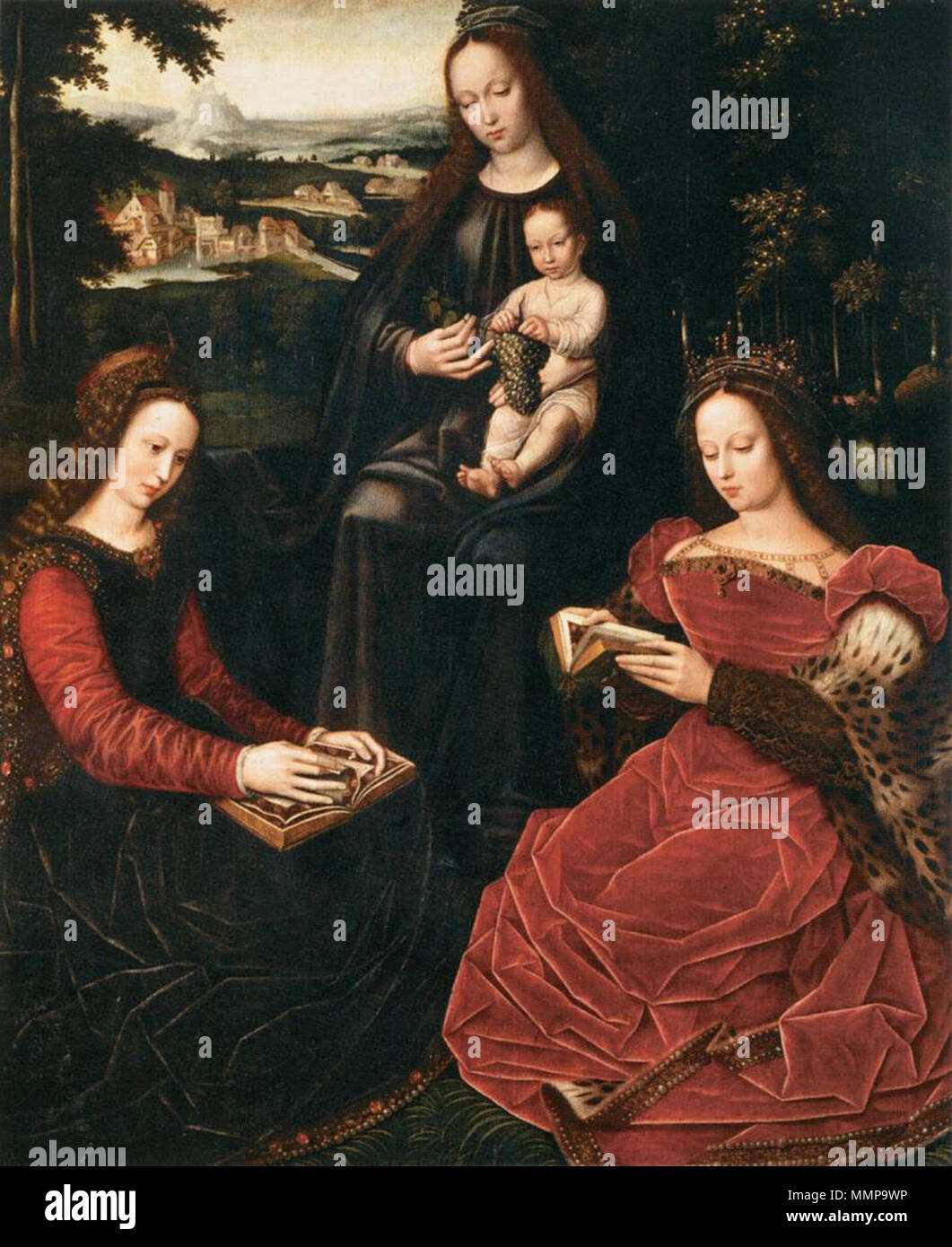 Virgin and Child with Saints. between 1530 and 1532. Ambrosius Benson - Virgin and Child with Saints - WGA1894 Stock Photo