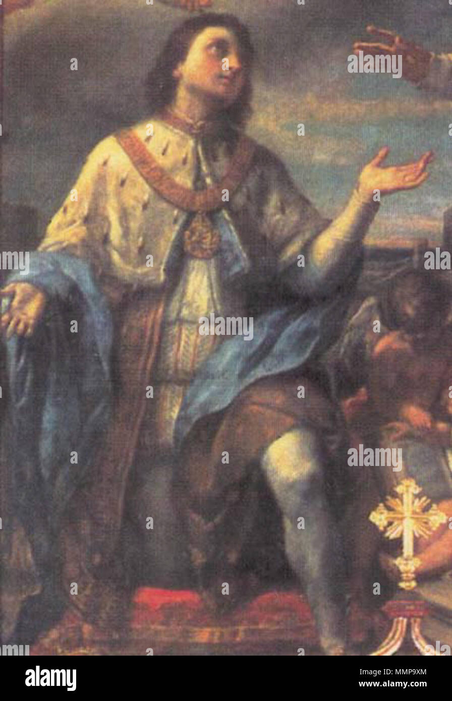 . English: Portrait of Prince Amedeo IX Italiano: Ritratto del principe Amedeo IX detto il 'Beato'  . 14th century. Unknown Amedeo ix beato Stock Photo