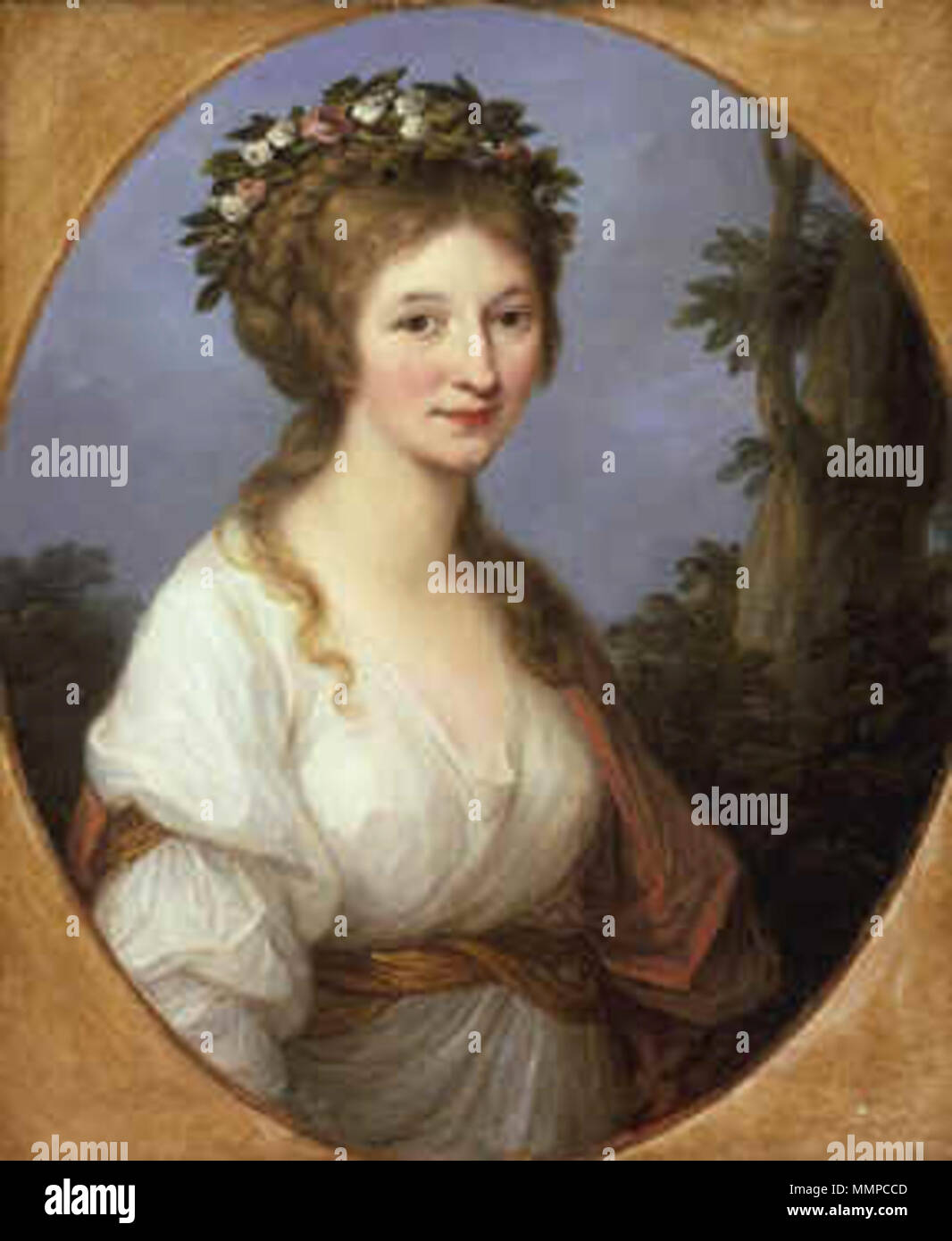 Portrait of Dorothea von Medem, Duchess of Courland. 1785. Duchess of Courland kauffman Stock Photo