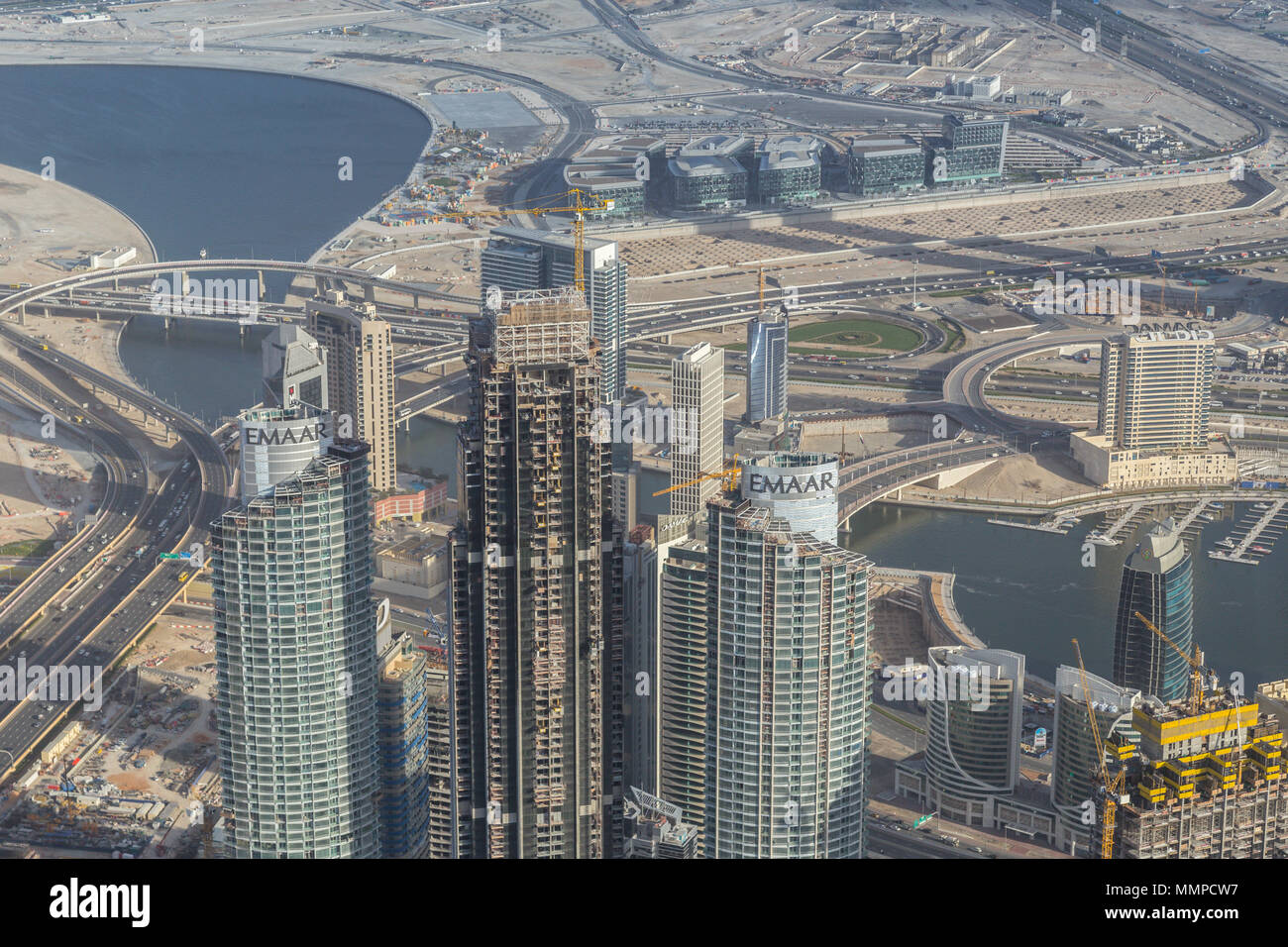 Looking Down On Skyscrapers From The 148th Floor Of The Burj