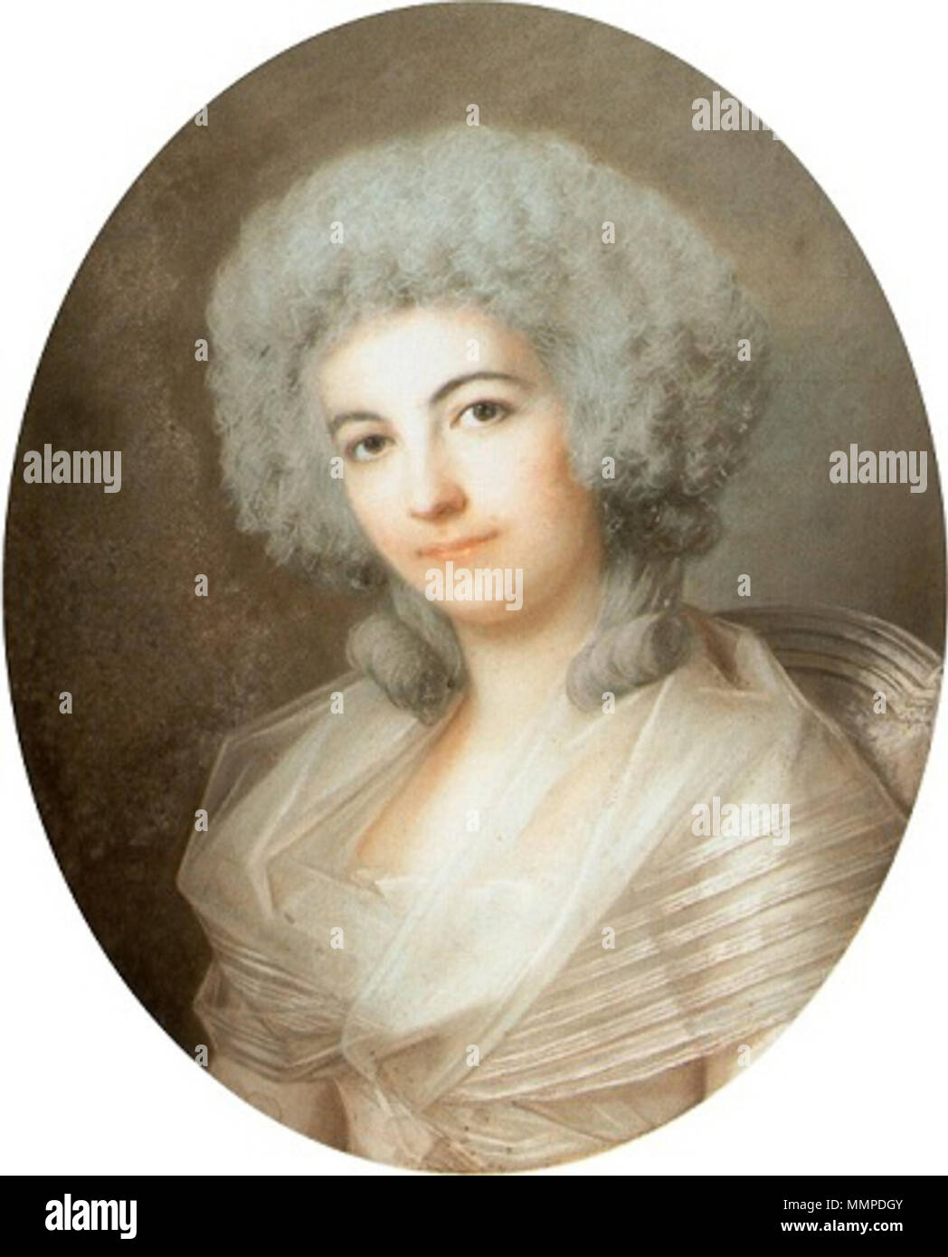 MP 4374 MP 4374 Attribué à Alexandre Kucharski, Portrait de Marie-Soulange Duperré, Madame Laclos (1786) Stock Photo