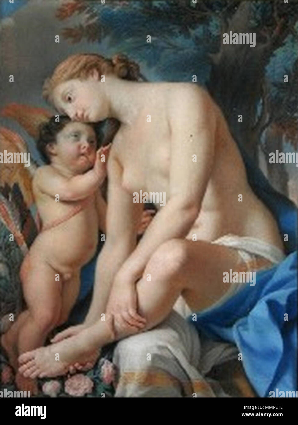 Amor tröstet die verwundete Venus - Francesco Pavona - Pastell - Wörlitz Stock Photo