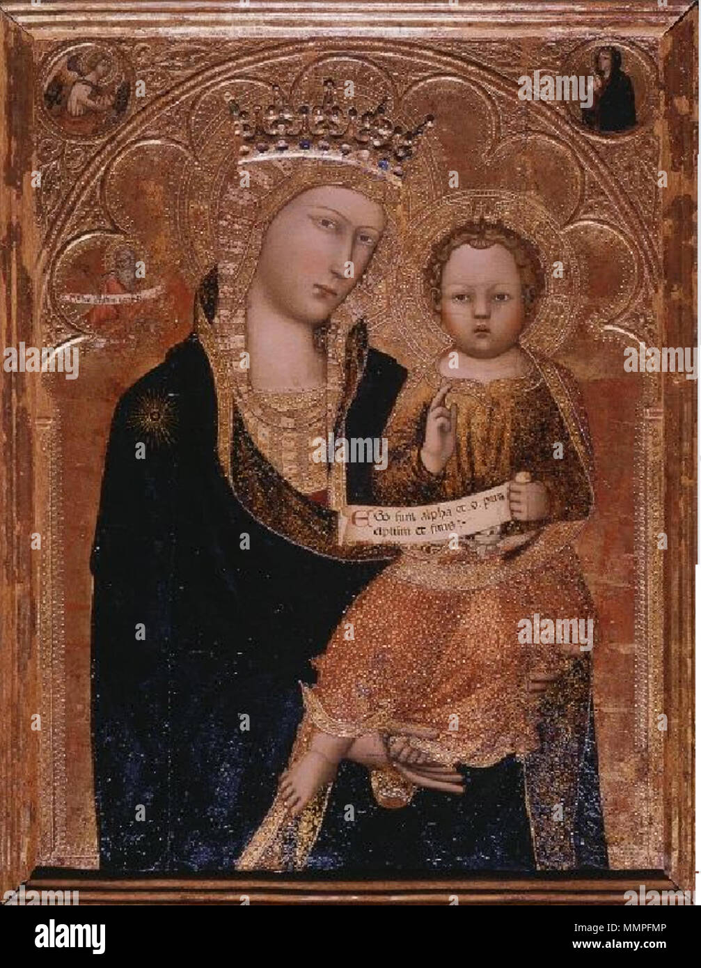 Madonna and Child. circa 1390. Andrea vanni, madonna col bambino, uffizi Stock Photo