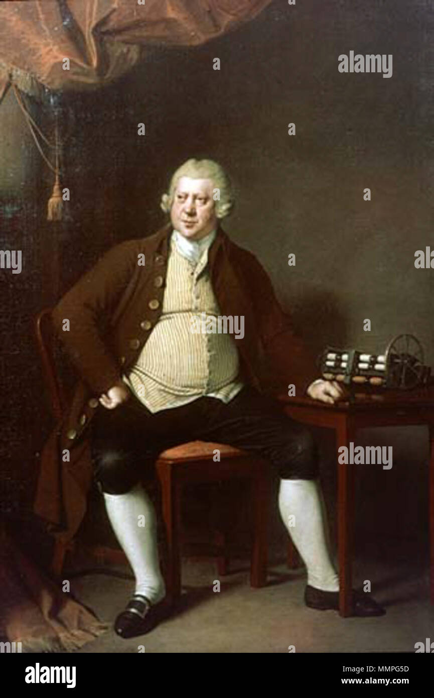 Portrait of Richard Arkwright (1732-1792), English inventor. circa 1790. Arkwright Richard 1790 Stock Photo