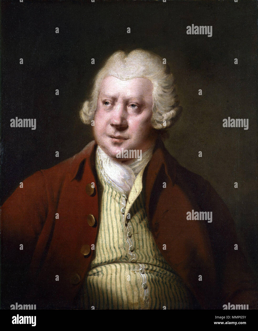 . Portrait of Sir Richard Arkwright (1732–1792)  Sir Richard Arkwright. circa 1789–1790. Sir Richard Arkwright by Joseph Wright Stock Photo