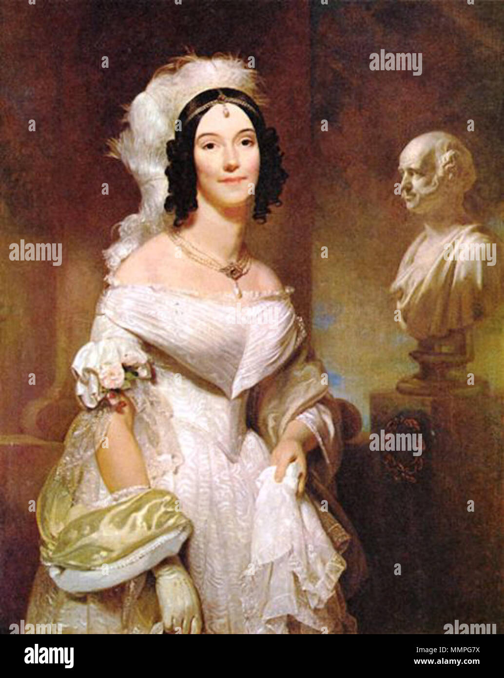 Angelica Singleton Van Buren (Mrs. Abraham Van Buren). 1842. Angelica-van-buren-first-lady-daughter-in-law-president-van-buren Stock Photo