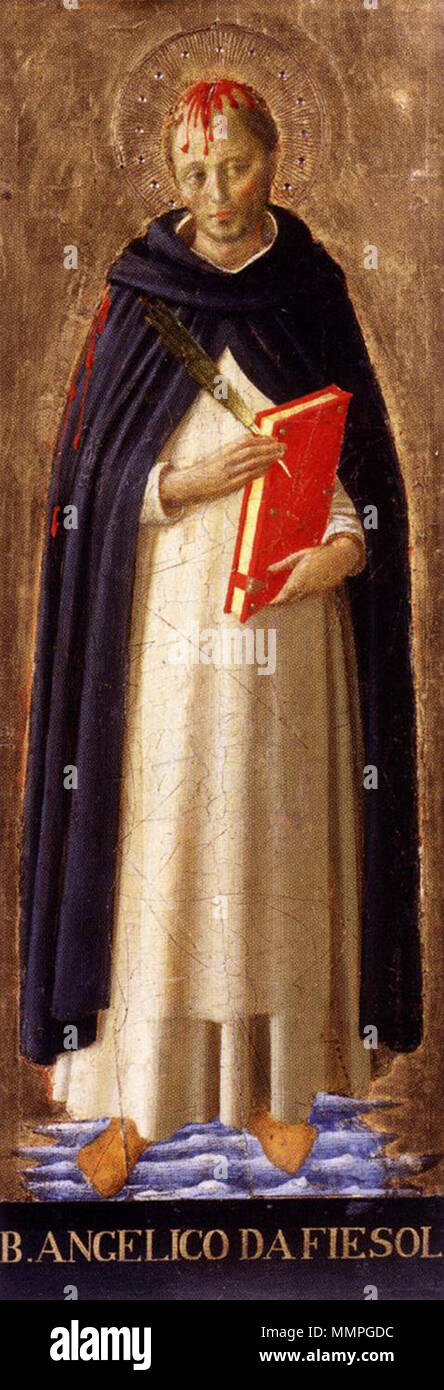 English: St Peter Martyr . between 1340 and 1345. Angelico, san pietro martire, hampton court Stock Photo