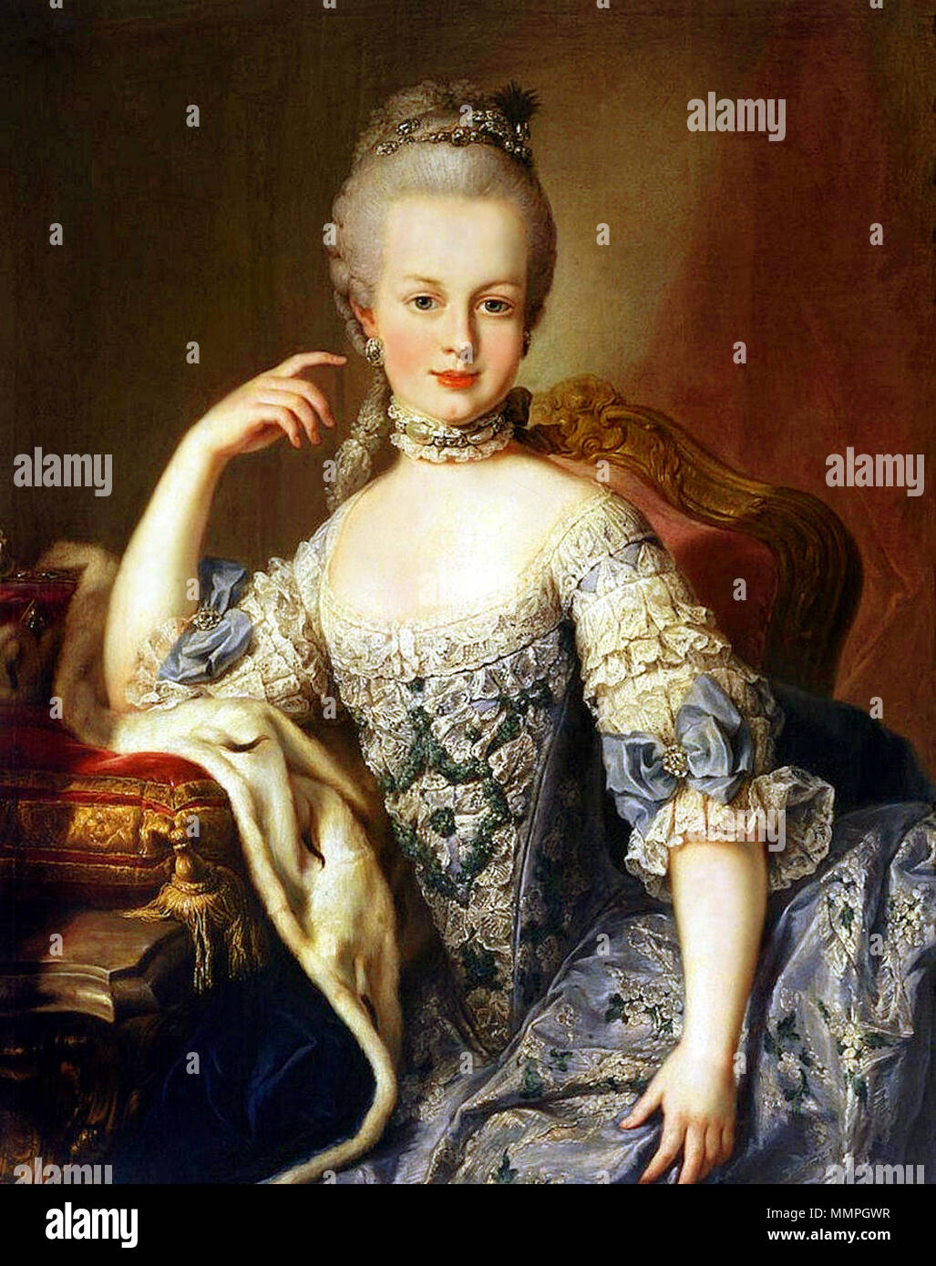 Archduchess Maria Antonietta of Austria English: Portrait of Maria  Antonietta . circa 1767. Maria Antoniette of Austria Stock Photo - Alamy