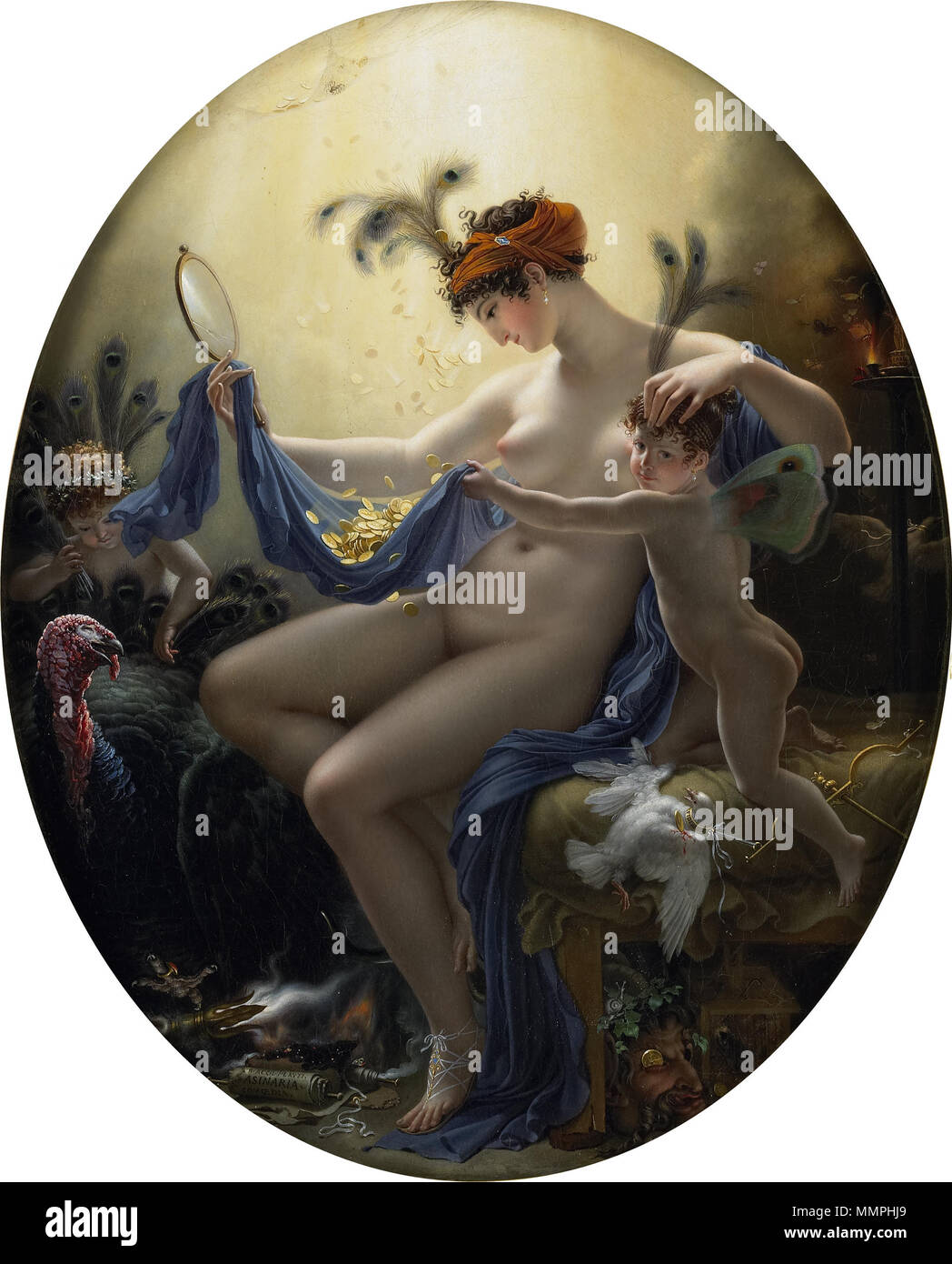 Anne-Louis Girodet de Roussy-Trioson - Mademoiselle Lange comme Danaé Stock Photo