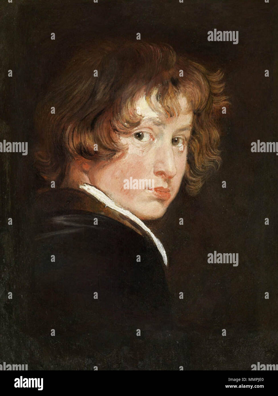 German: Jugendliches Selbstporträt. circa 1615. Anthonis van Dyck 008b Stock Photo