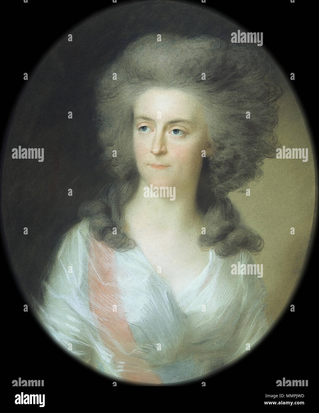 .  English: Frederika Sophia Wilhelmina, Princess of Prussia (1751–1820)  . circa 1790. Johann Friedrich August Tischbein - Frederika Sophia Wilhelmina Stock Photo