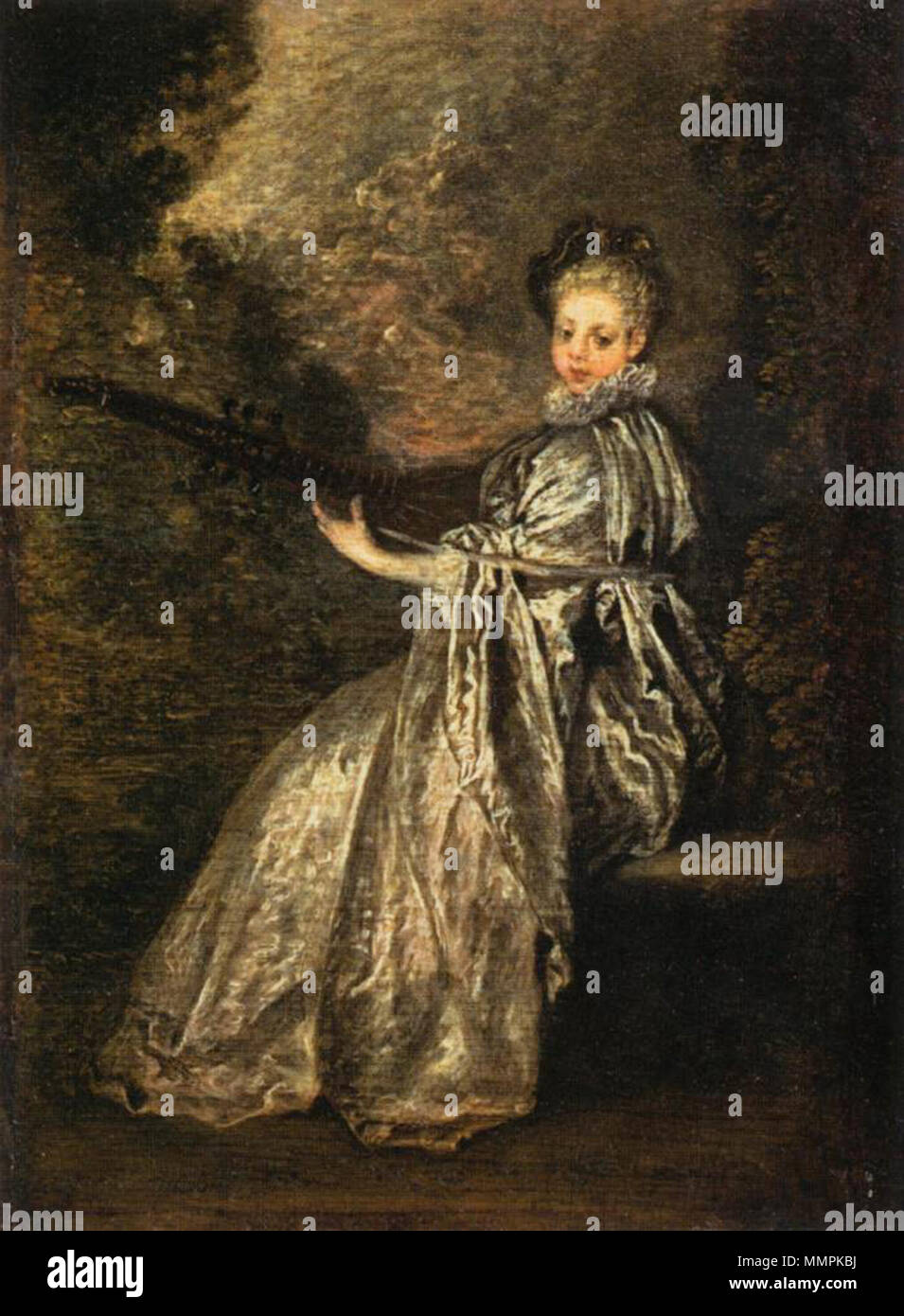 La Finette. circa 1717. Antoine Watteau - La Finette - WGA25469 Stock Photo
