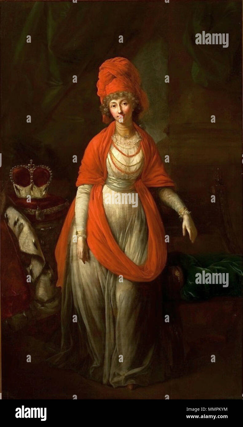 Portrait of Anna Dorothea von Medem, duchess of Courland.. 1791. Graff Anna Dorothea von Medem Stock Photo