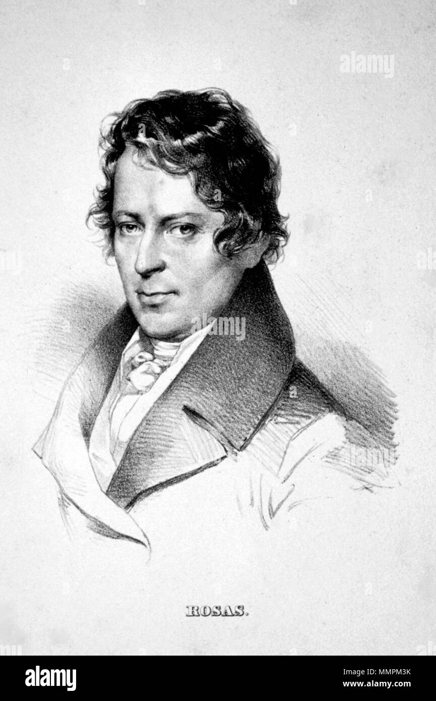 . Deutsch: Anton von Rosas (1791-1855), Professor der Augenheilkunde in Wien. Lithographie von Josef Kriehuber, um 1830  . circa 1830. Josef Kriehuber (1800 -1876) Anton von Rosas Litho Stock Photo