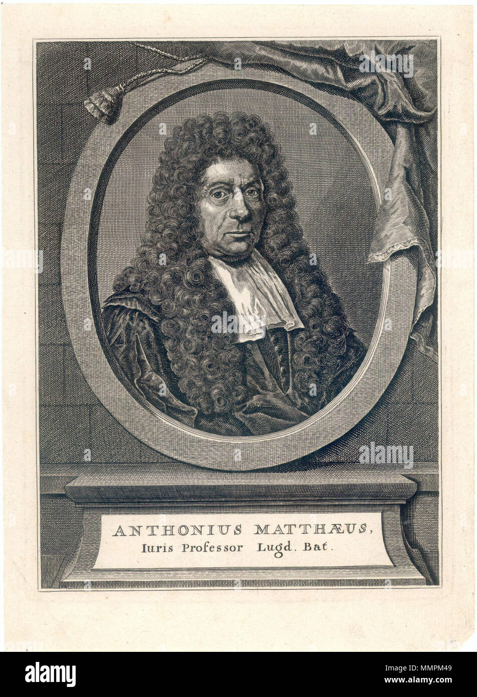 . English: Anton Matthaeus (1635–1710) German jurist Deutsch: Anton Matthäus (1635–1710) deutscher Rechtswissenschaftler  . circa 1710. Unknown Anton-Matthaeus-1672-1719 Stock Photo