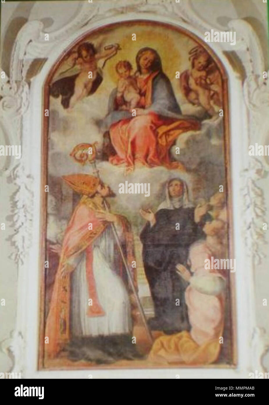 Antonio Cimatori - Madonna della Cintura con San Agostino e Santa Monica  -Chiesa di SantAgostino - Urbino Stock Photo - Alamy