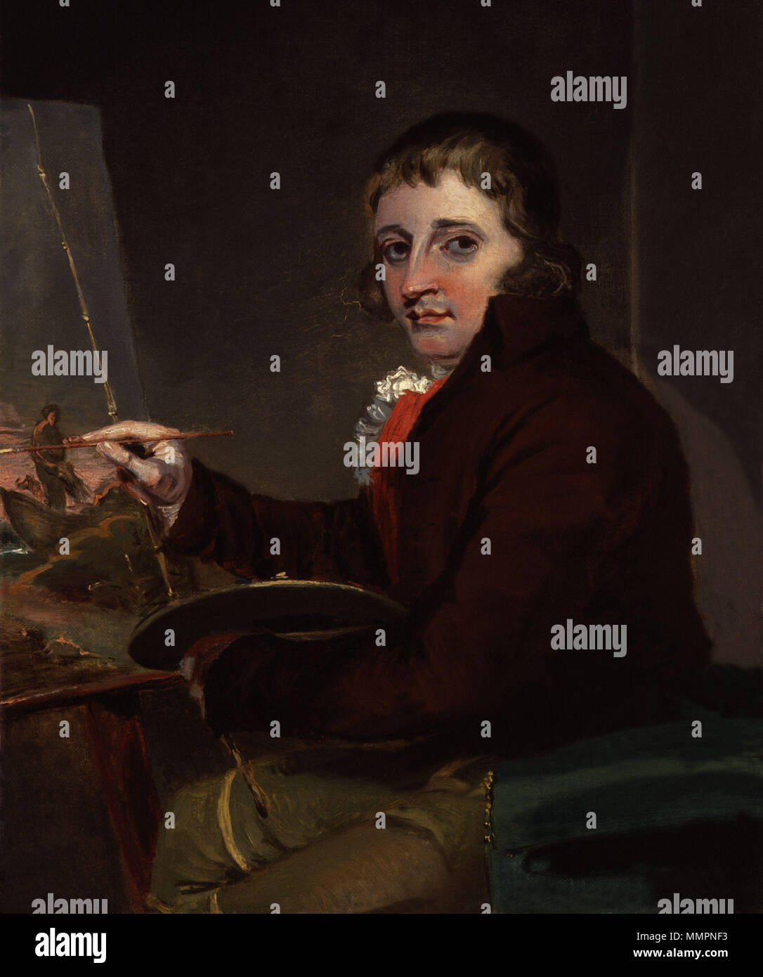 Portrait of George Morland, British painter. 1792. George Morland by John Raphael Smith Stock Photo