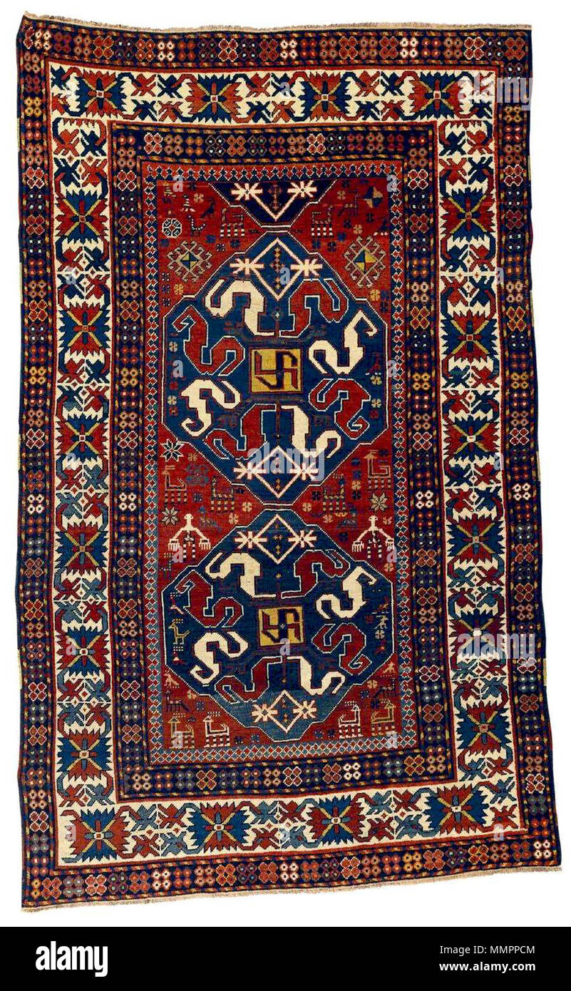 English: Armenian Dragon Rug, Vishapagorg, 242x138, 1880, Chondoresk,  Karabagh . 22 August 2013, 19:29:59. Guide to Antique Armenian Cloudband  Kazak Rugs from Khondzoresk, Karabagh Armenian Dragon Rug Vishapagorg Kazak  242x138 1880 Chondoresk Karabagh ...