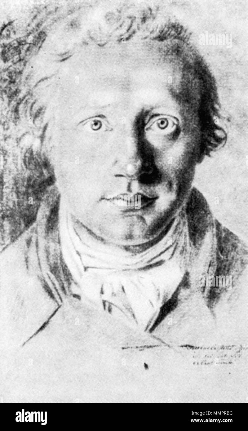 Self-portrait. 1784. Asmus Jakob Carstens - Self-Portrait - WGA04515 Stock Photo