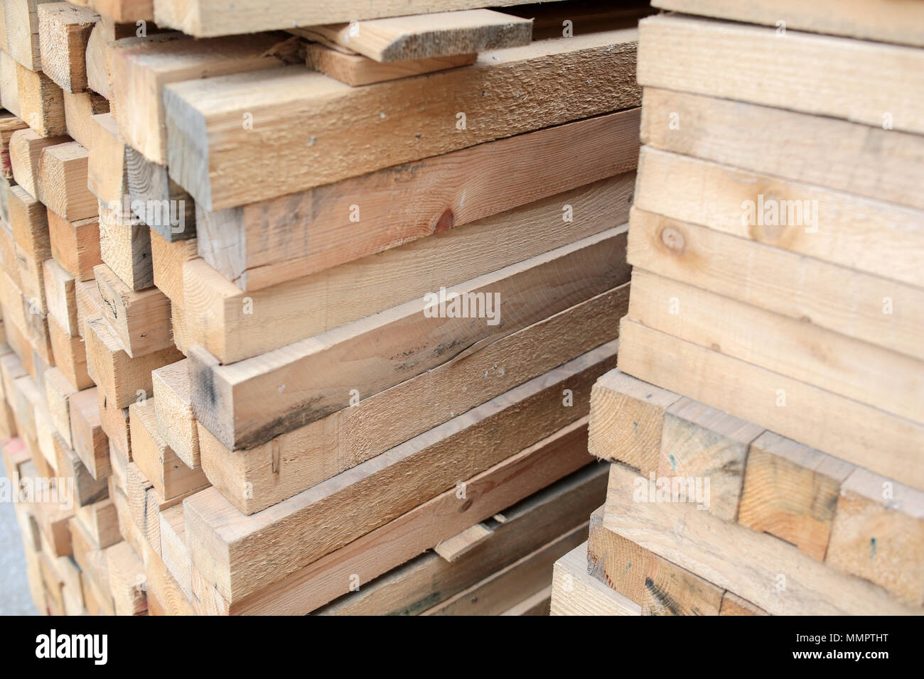 industrial wood work and work safety Stock Photo