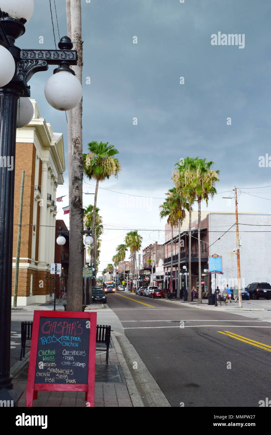 Downtown Ybor City in Tampa's oldest, historical neighborhood. Building
