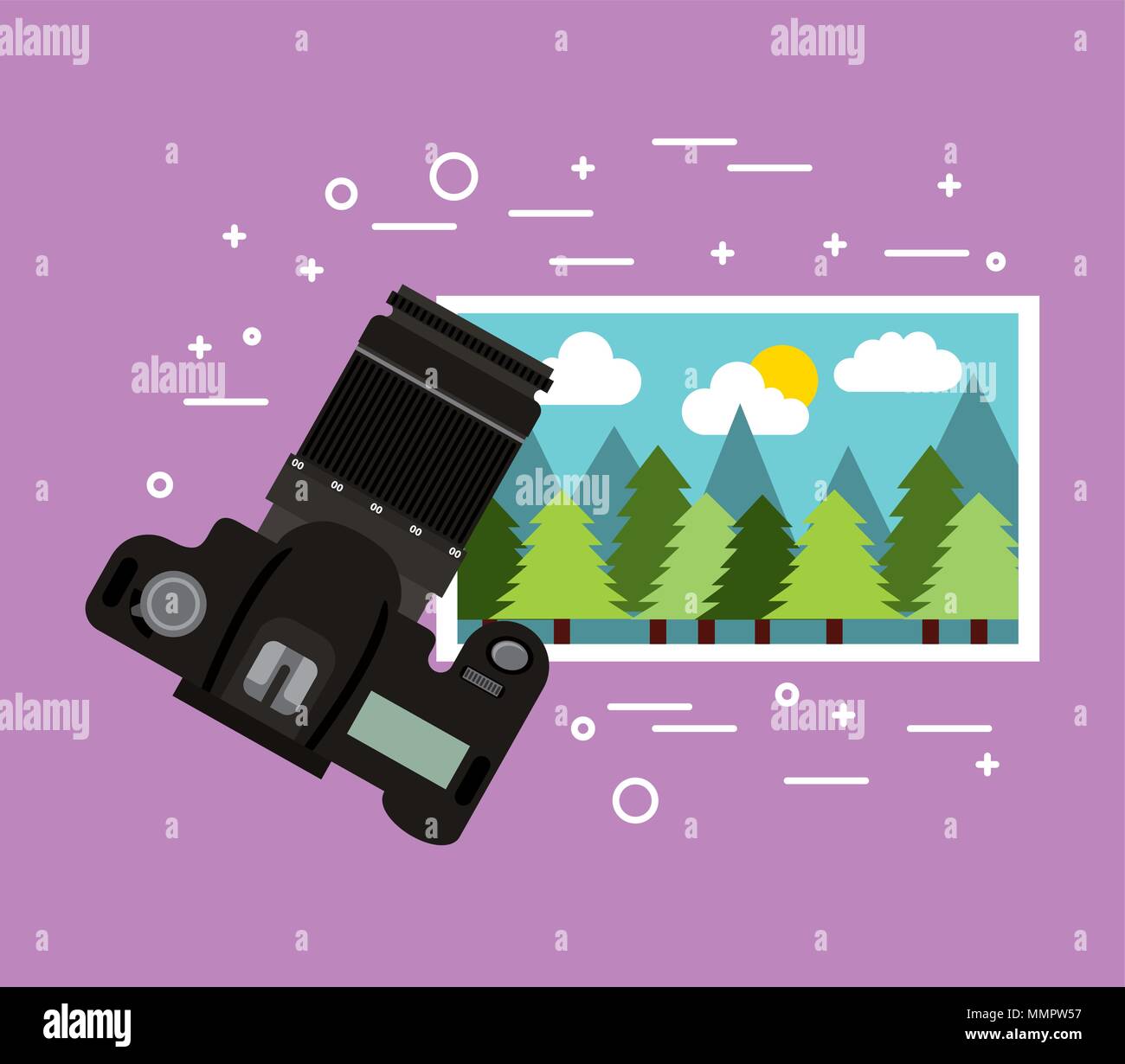 photographic camera picture gallery image vector illustration Stock ...