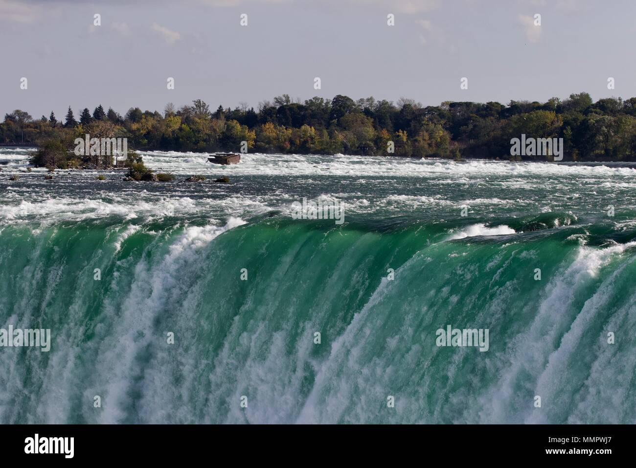 Picture with an amazing Niagara waterfall at fall Stock Photo