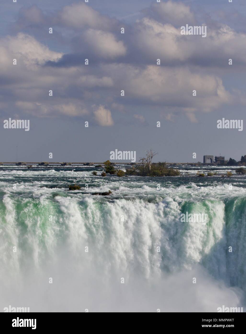 Isolated image of a powerful Niagara waterfall Stock Photo