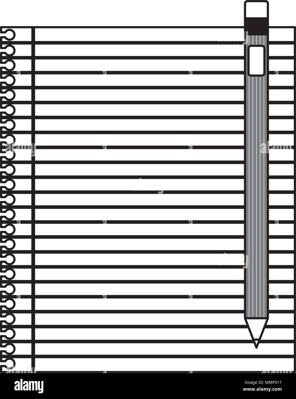 paper sheet document and pen icon vector illustration thin line Stock ...