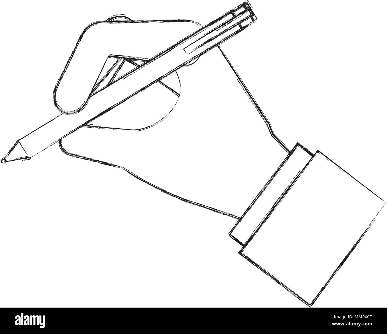 hand writing with pen vector illustration design Stock Vector Image ...