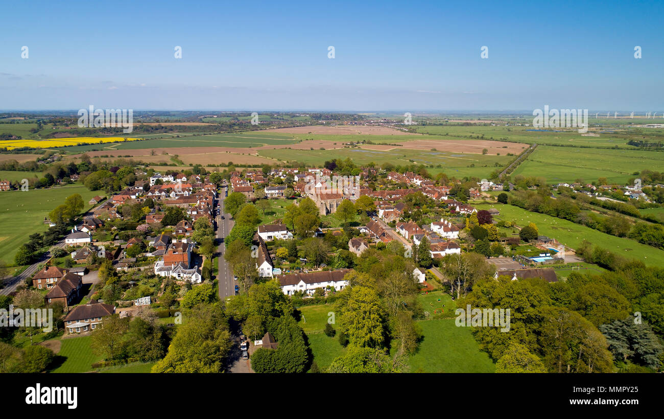 Aerial photo of Winchelsea in the East Sussex, the smallest village in England Stock Photo